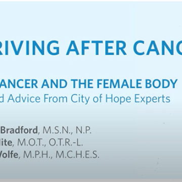 Presentation slide for thriving after cancer series 